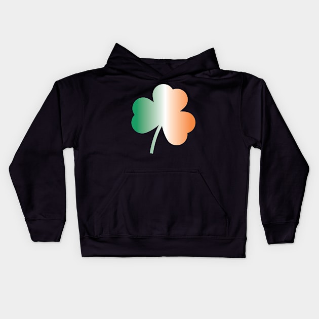 Irish Flag Clover Kids Hoodie by jverdi28